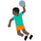 Person Playing Handball - Black emoji on Google